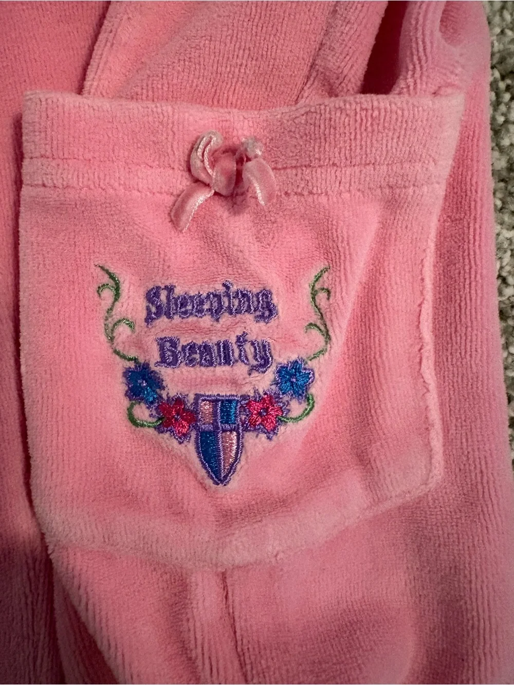 Sleeping Beauty Velour Jacket and Pants  Matching Set